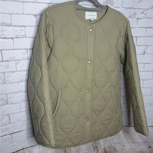 Lucky Brand Tan Quilted Utility Jacket Sz Large